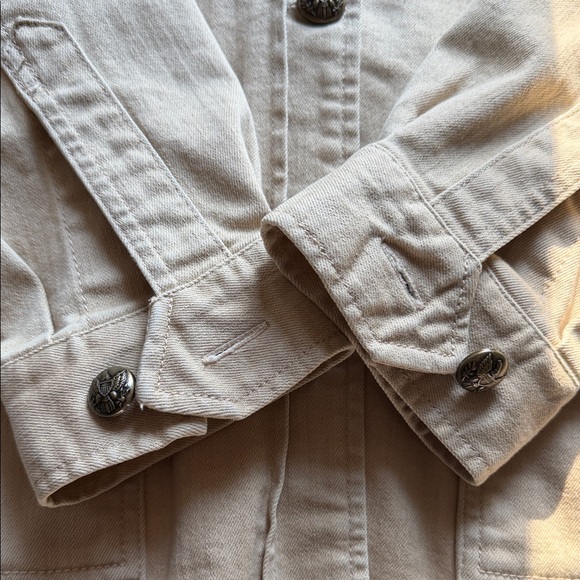 Lauren Jeans Co Tan Denim Belted Utility Jean Jacket Size M Ralph Lauren NWT - Picture 13 of 15